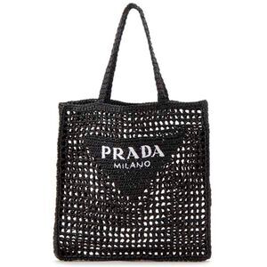 Prada Tote Bag Basket Bag Black